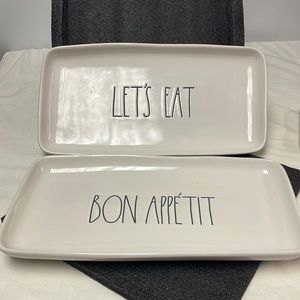 RAE DUNN LARGE PLATTERS, 2 pcs, Artisan Collection by Magenta